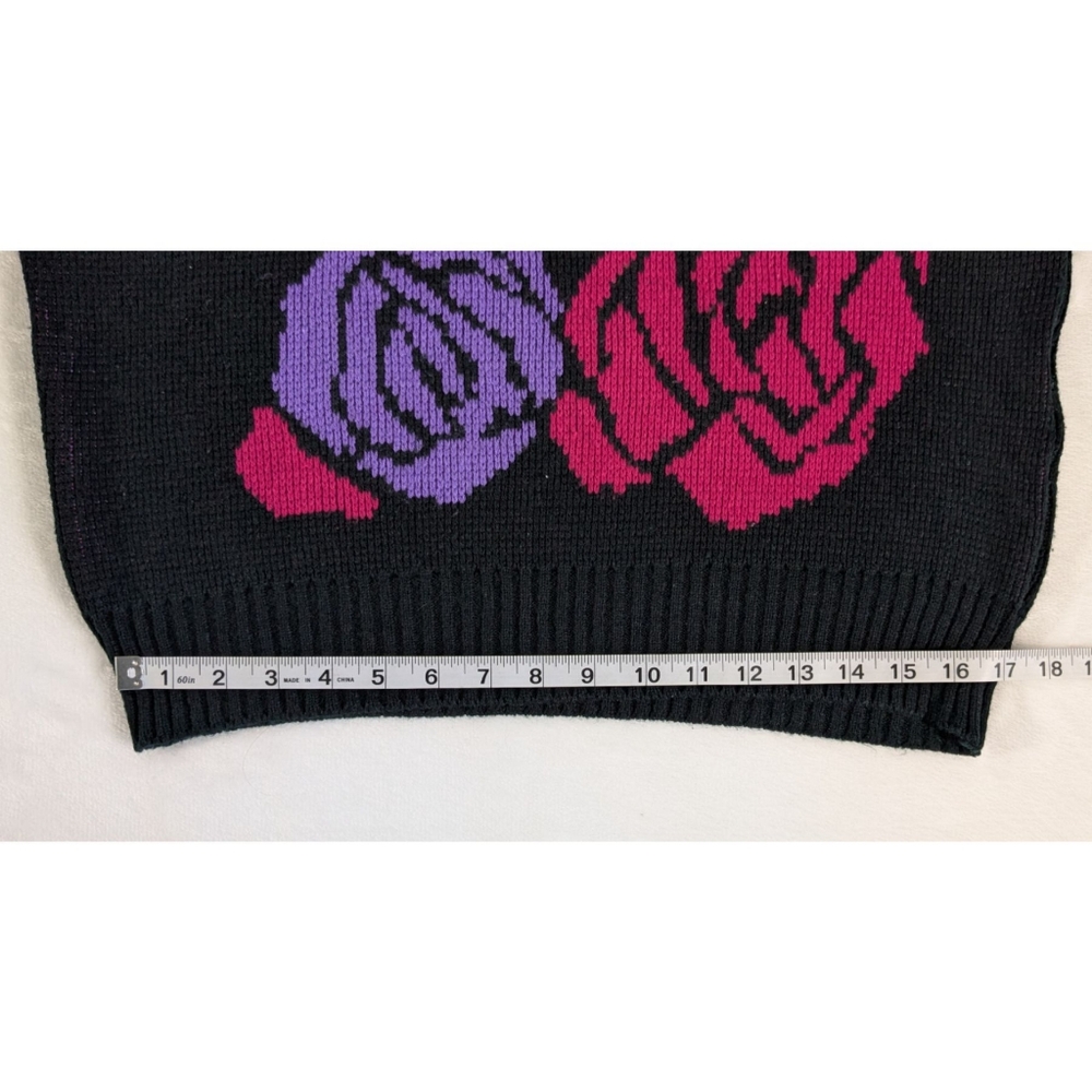 Sophisticates by Jonathan Martin floral knit crewneck sweater - Picture 8 of 12